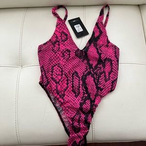 Snakeskin Mesh Bodysuit